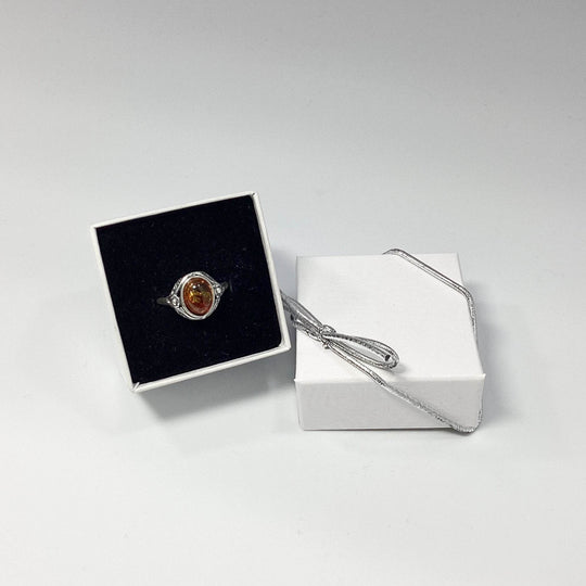 Cognac Amber Ring - Rocks and Gems Canada