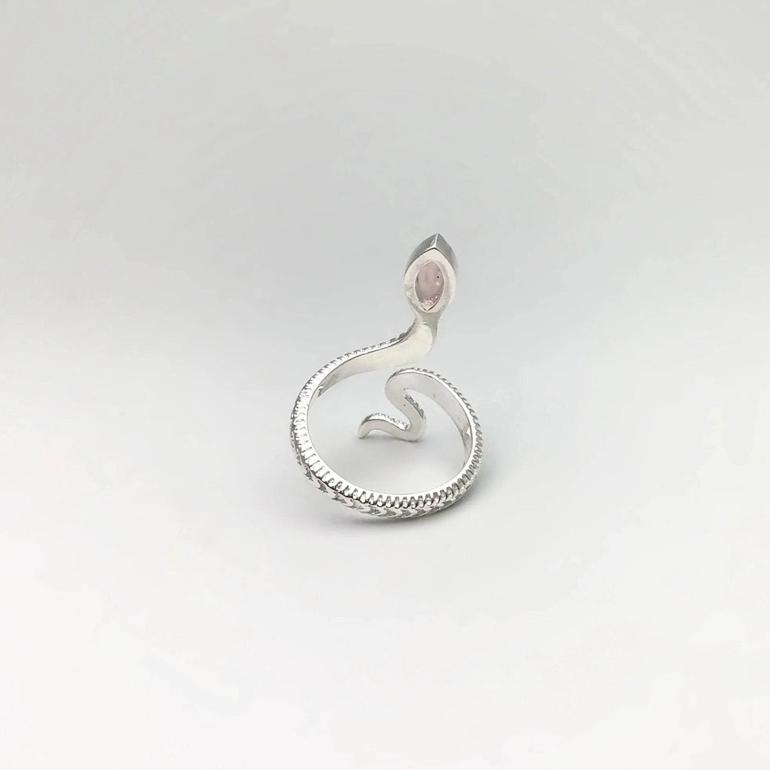 Rose Quartz Snake Ring - Rocks and Gems Canada