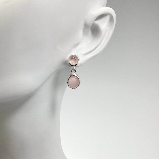Rose Quartz Stud Earrings - Rocks and Gems Canada