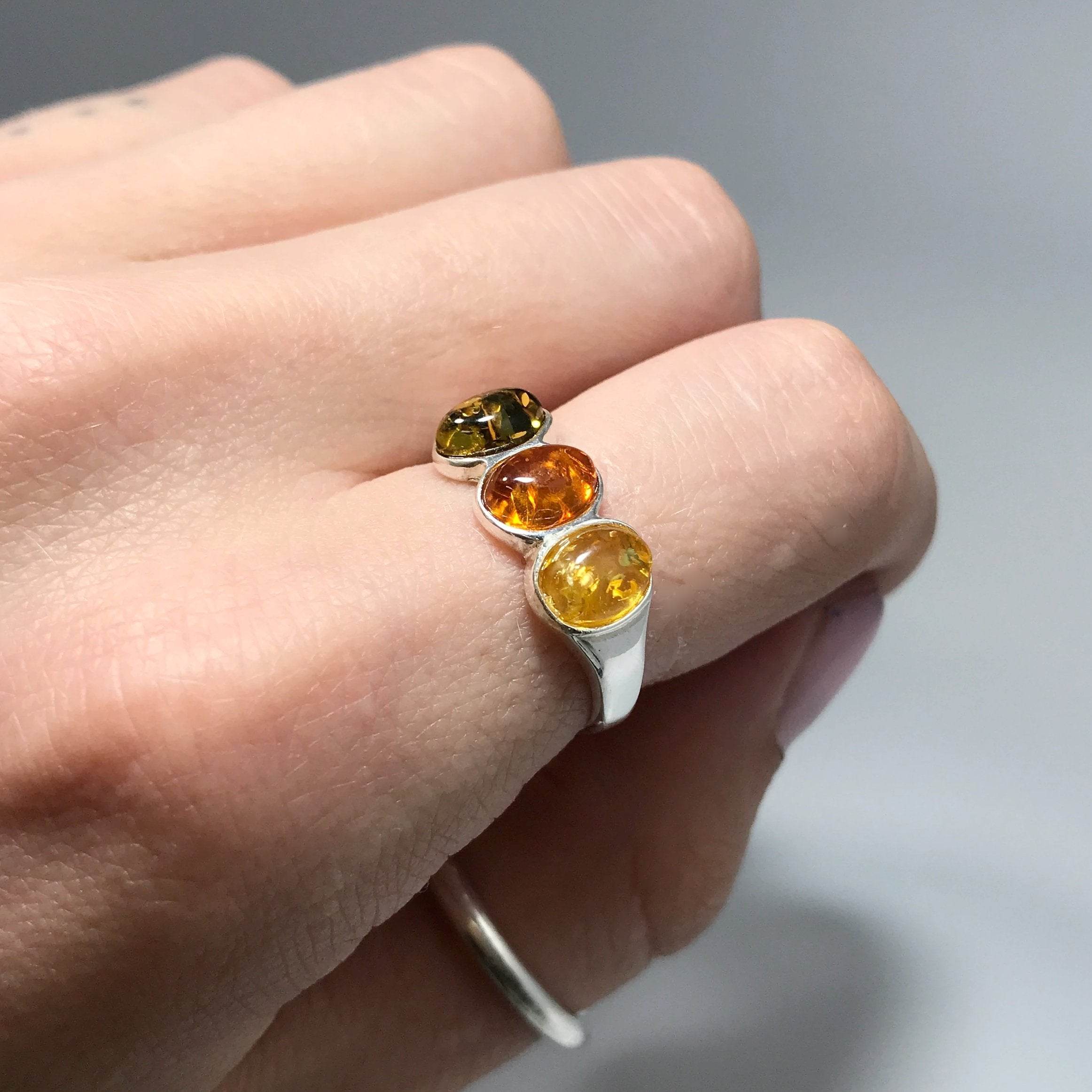 Mixed Amber Ring - Rocks and Gems Canada