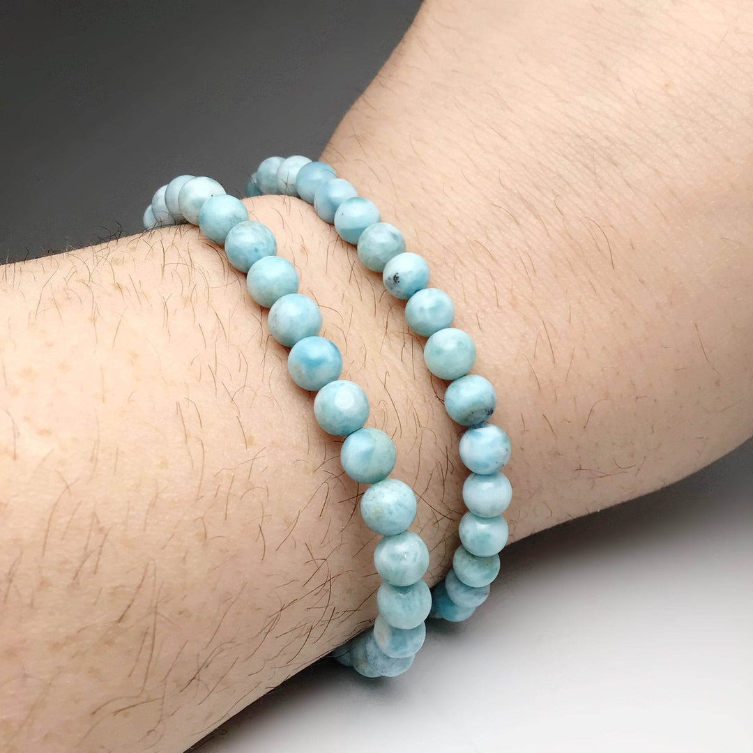 Larimar Beaded Bracelet - Rocks and Gems Canada