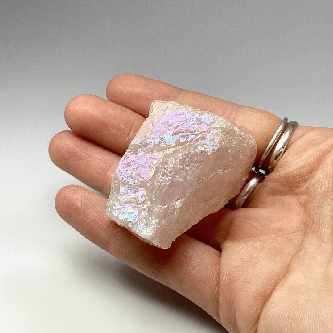 Opalescent Rose Quartz Rough Chunk - Rocks and Gems Canada
