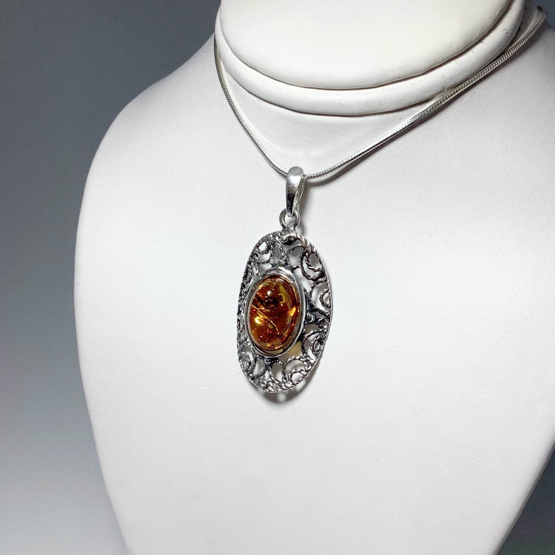 Cognac Amber Pendant - Rocks and Gems Canada