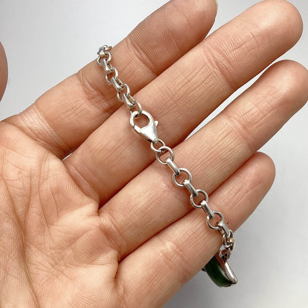 Canadian Jade Sterling Silver Bracelet - Rocks and Gems Canada