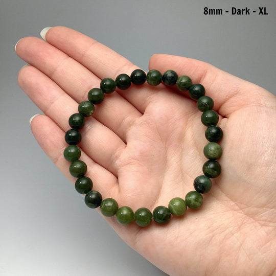 Mixed Green Canadian Jade Beaded Bracelet - Rocks and Gems Canada