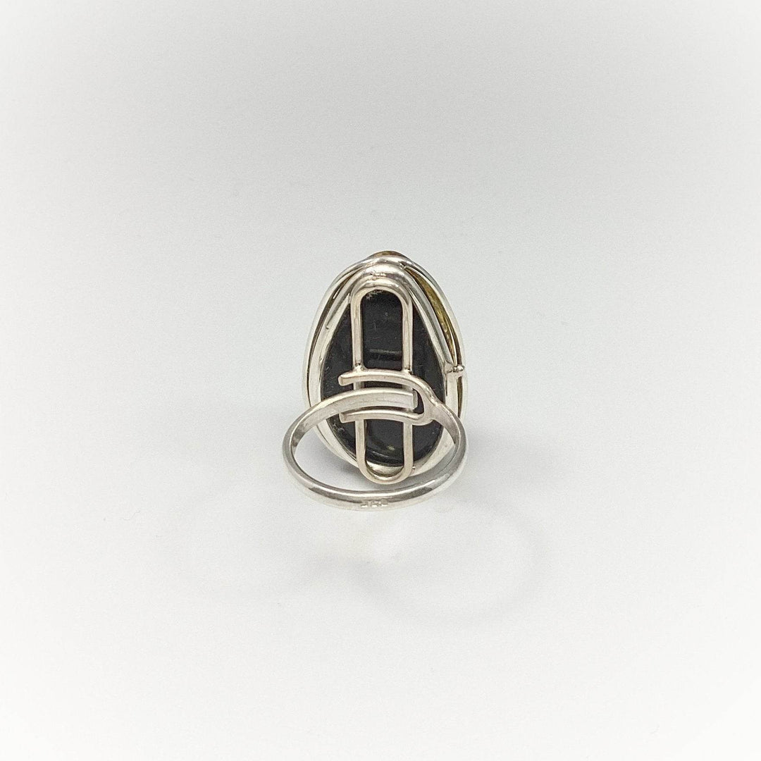 Green Amber Ring - Rocks and Gems Canada