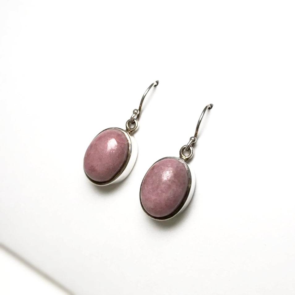 Rhodonite Dangle Earrings - Rocks and Gems Canada