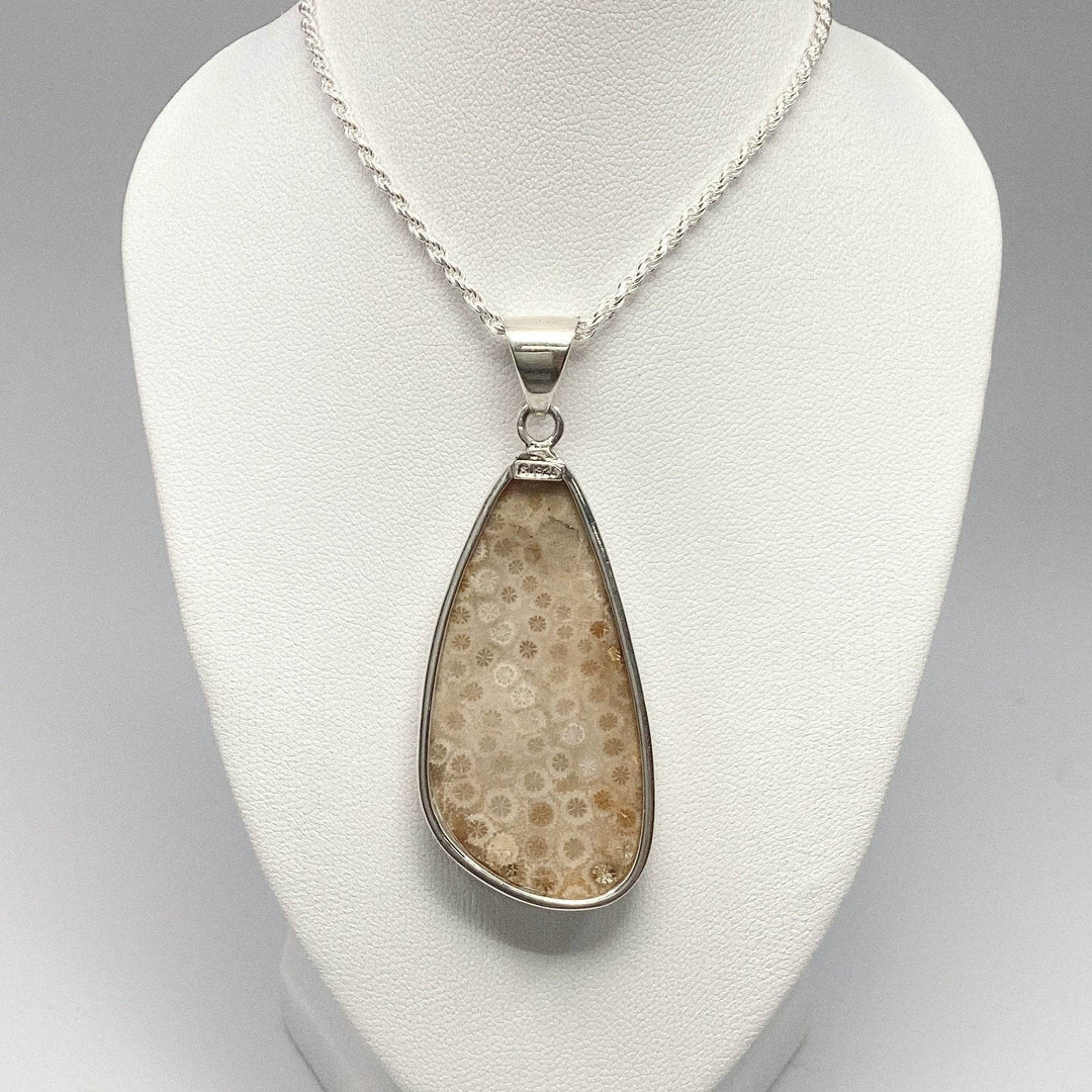 Fossilized Coral Pendant - Rocks and Gems Canada