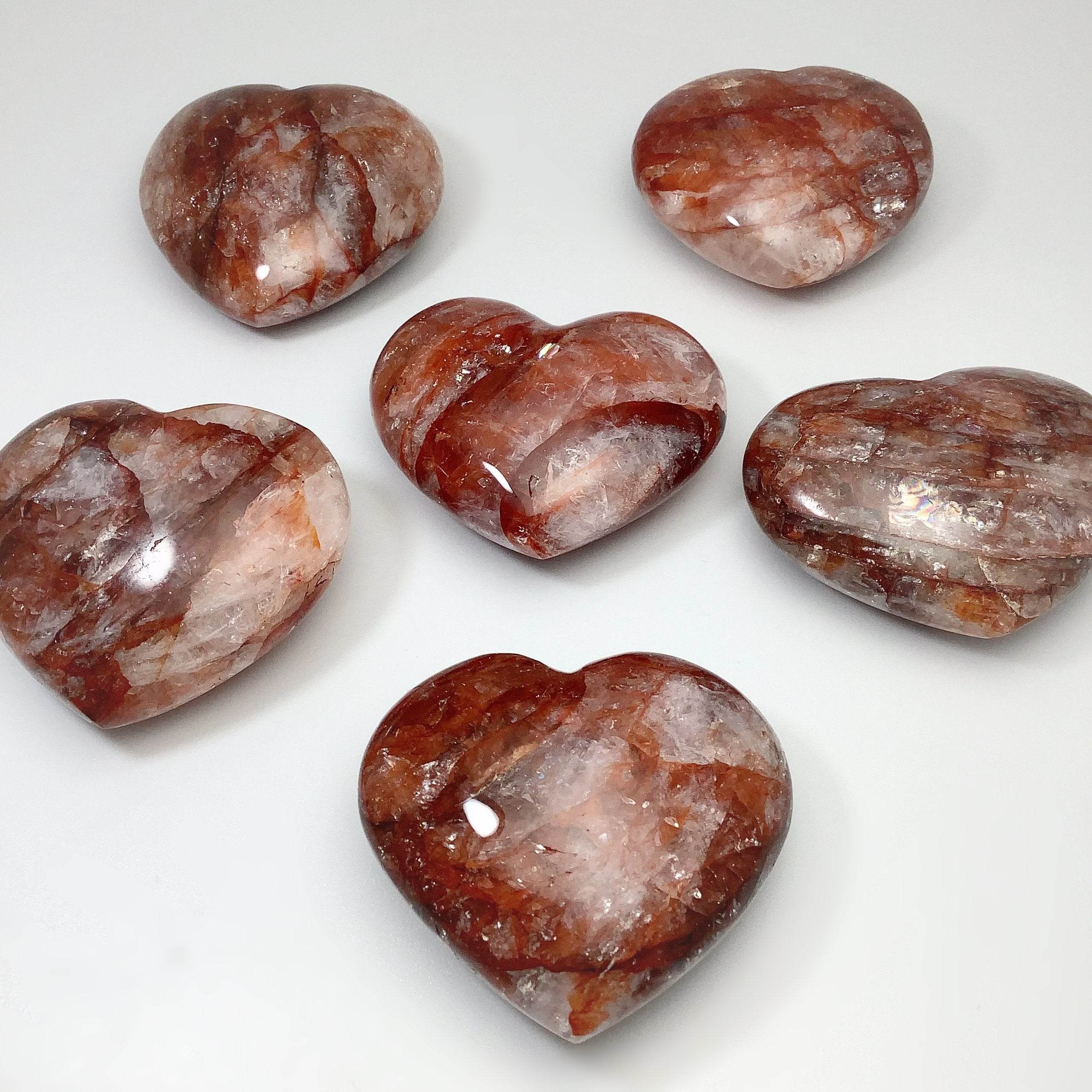 Red Hematoid Quartz Heart - Rocks and Gems Canada