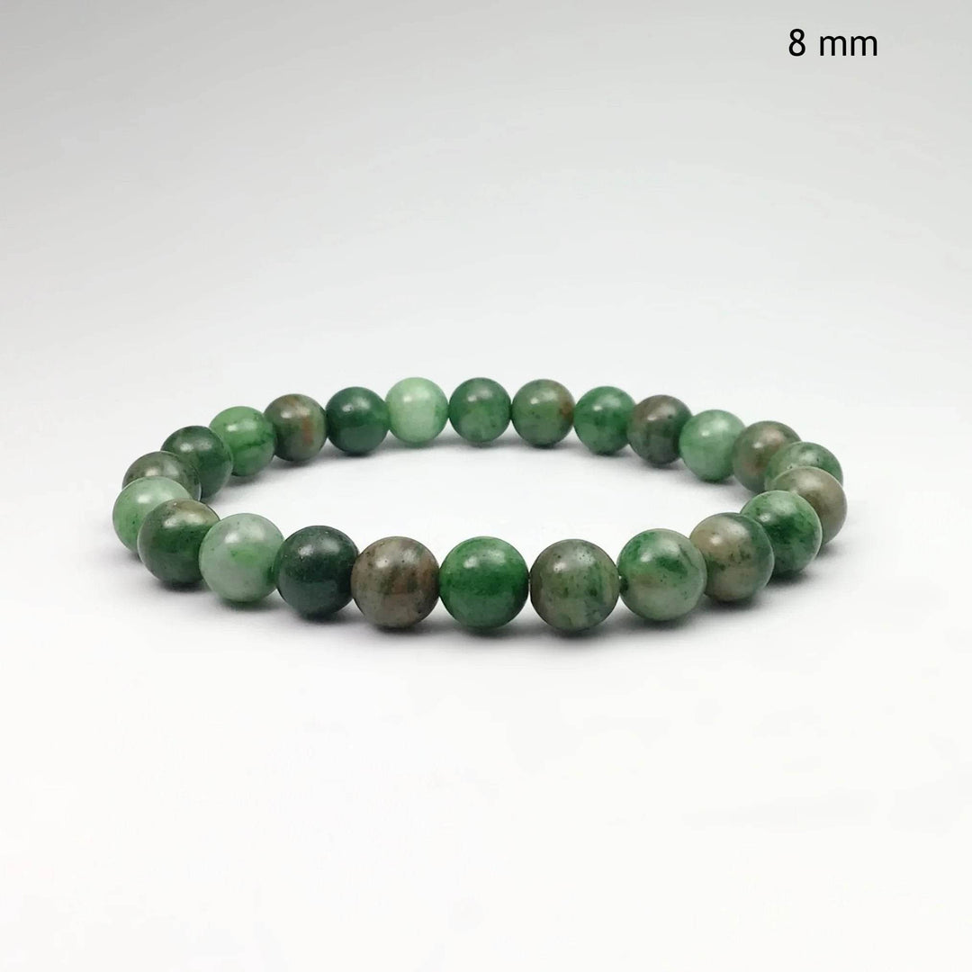 Green Crazy Lace Agate Beaded Bracelet - Rocks and Gems Canada