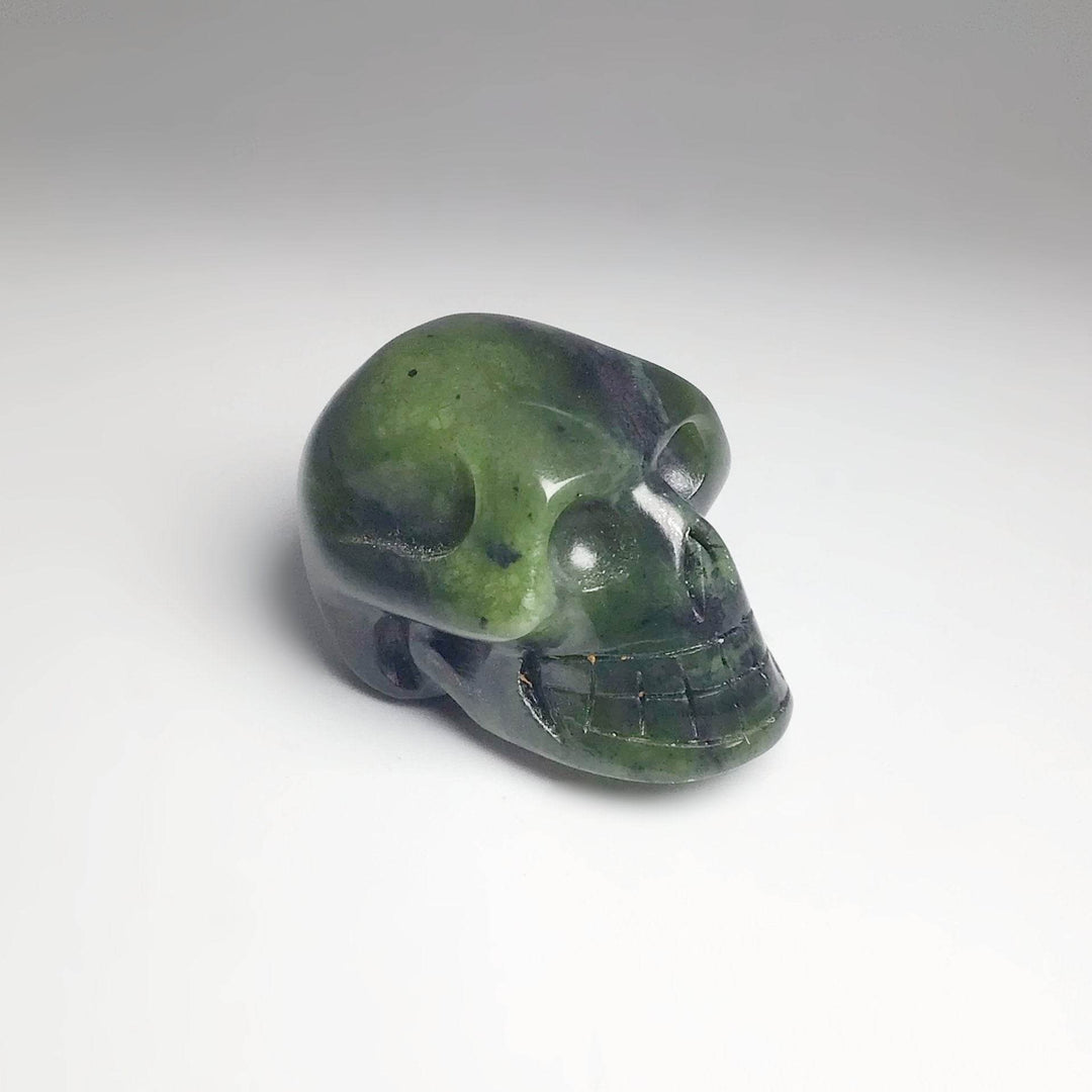 Carved Canadian Jade Skull - Rocks and Gems Canada