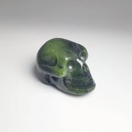 Carved Canadian Jade Skull - Rocks and Gems Canada