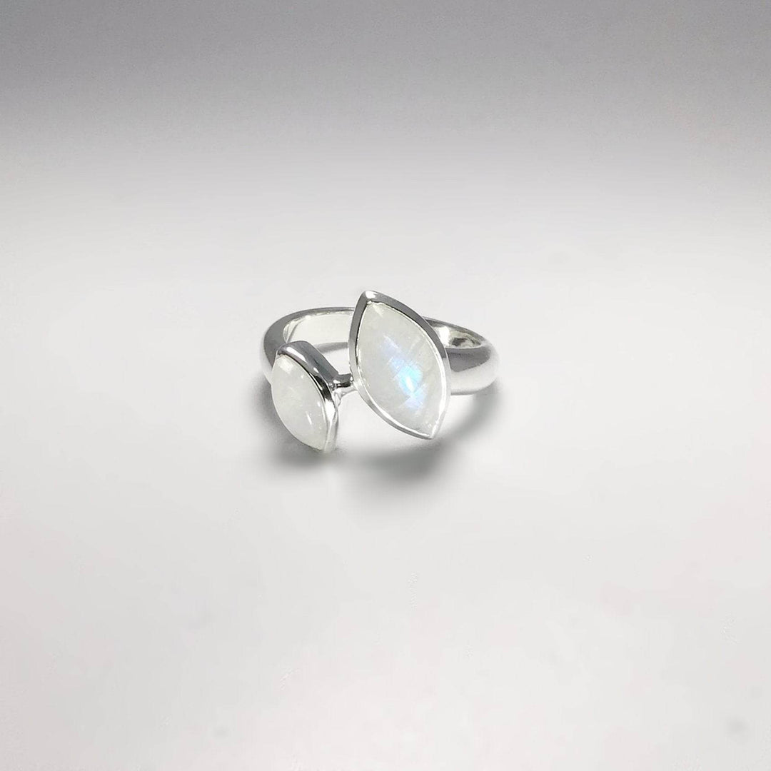 Rainbow Moonstone Ring - Rocks and Gems Canada