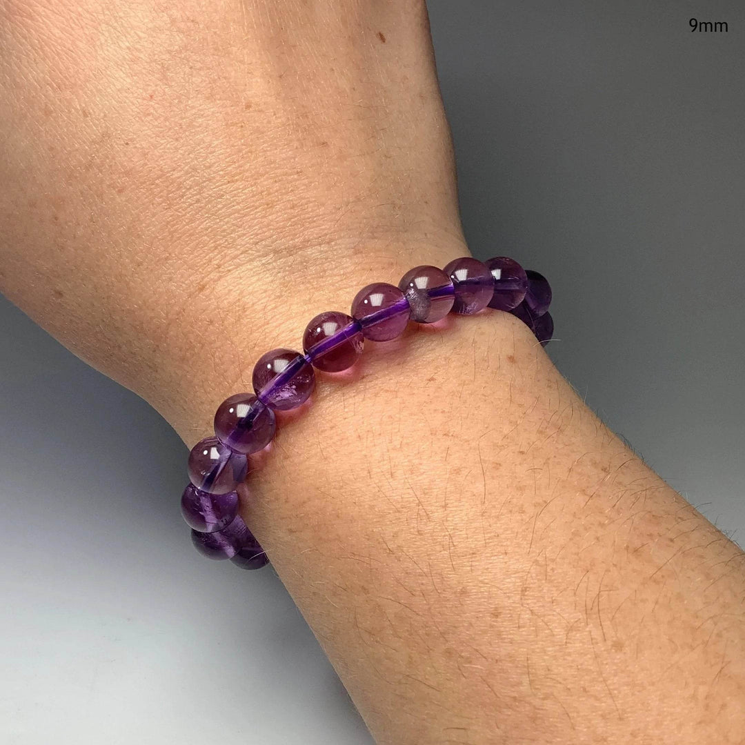 Amethyst Beaded Bracelet - High Quality - Rocks and Gems Canada