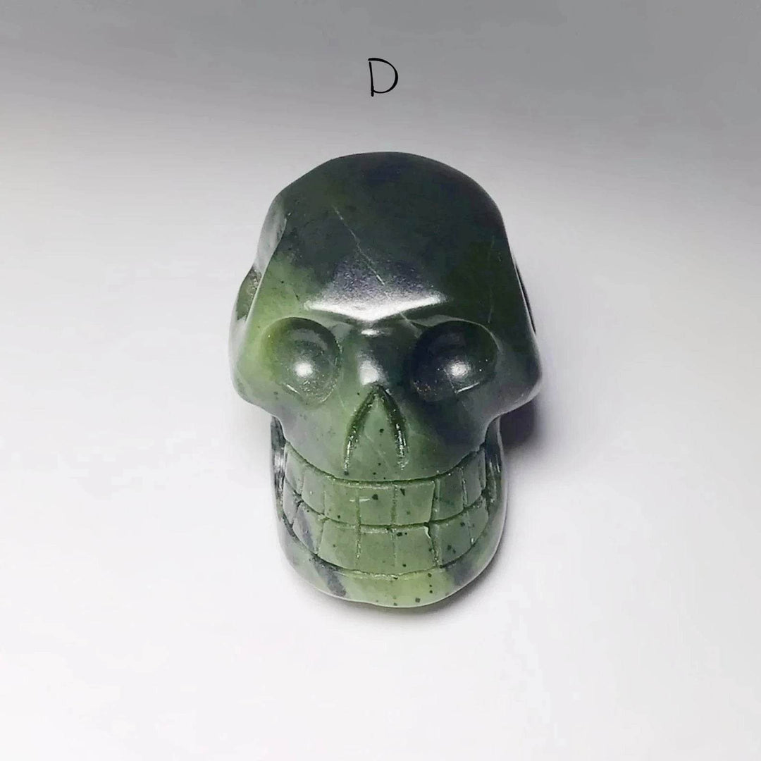 Carved Canadian Jade Skull - Rocks and Gems Canada