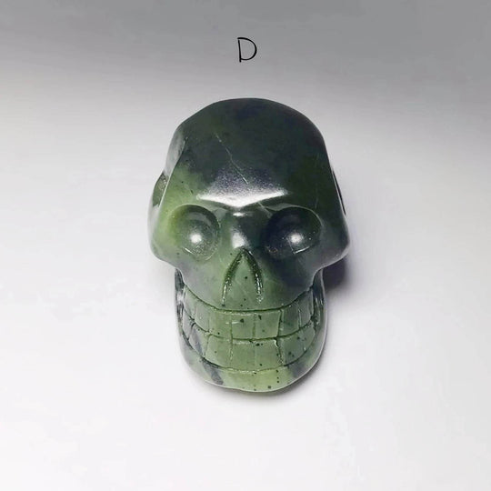 Carved Canadian Jade Skull - Rocks and Gems Canada