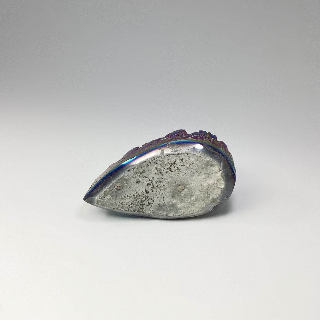 Rainbow Amethyst Druze Cluster Teardrop Carving - Rocks and Gems Canada