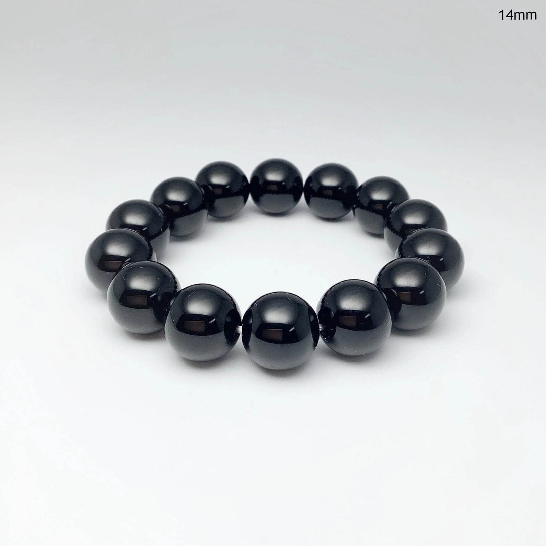 Black Obsidian Beaded Bracelet - Rocks and Gems Canada