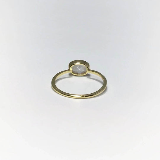 Rainbow Moonstone Gold Finish Ring - Rocks and Gems Canada