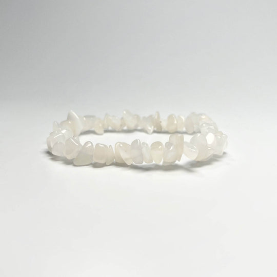 Milky Jade Chunky Chip Beaded Bracelet - Rocks and Gems Canada
