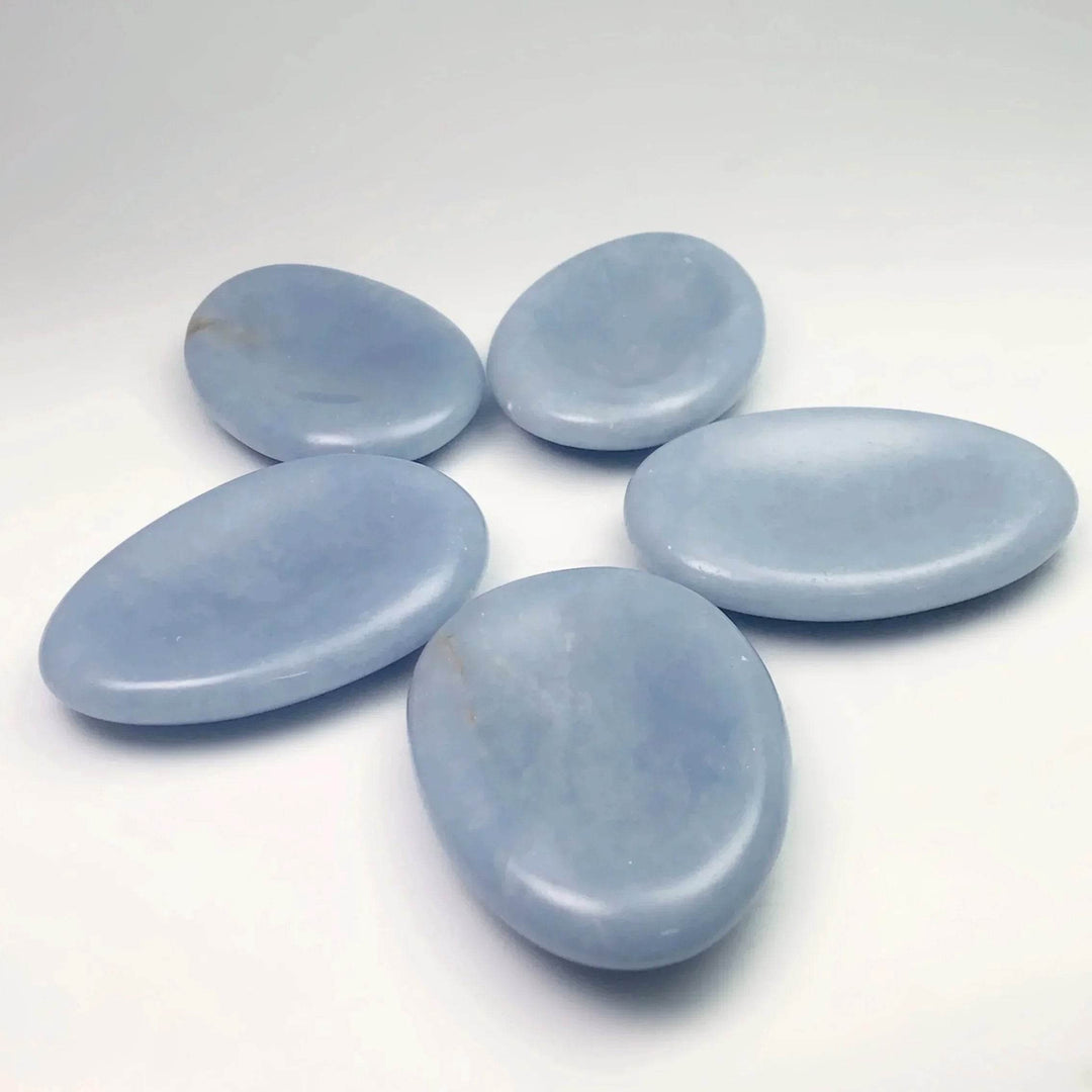 Worry Stone - Angelite - Rocks and Gems Canada