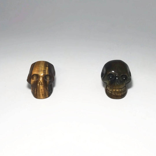 Carved Tiger Eye Skull - Rocks and Gems Canada