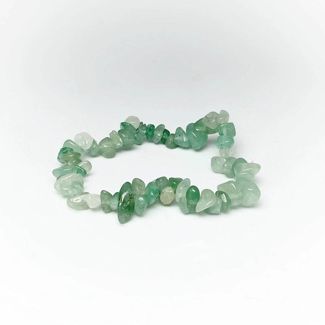 Green Aventurine Chip Beaded Bracelet - Rocks and Gems Canada