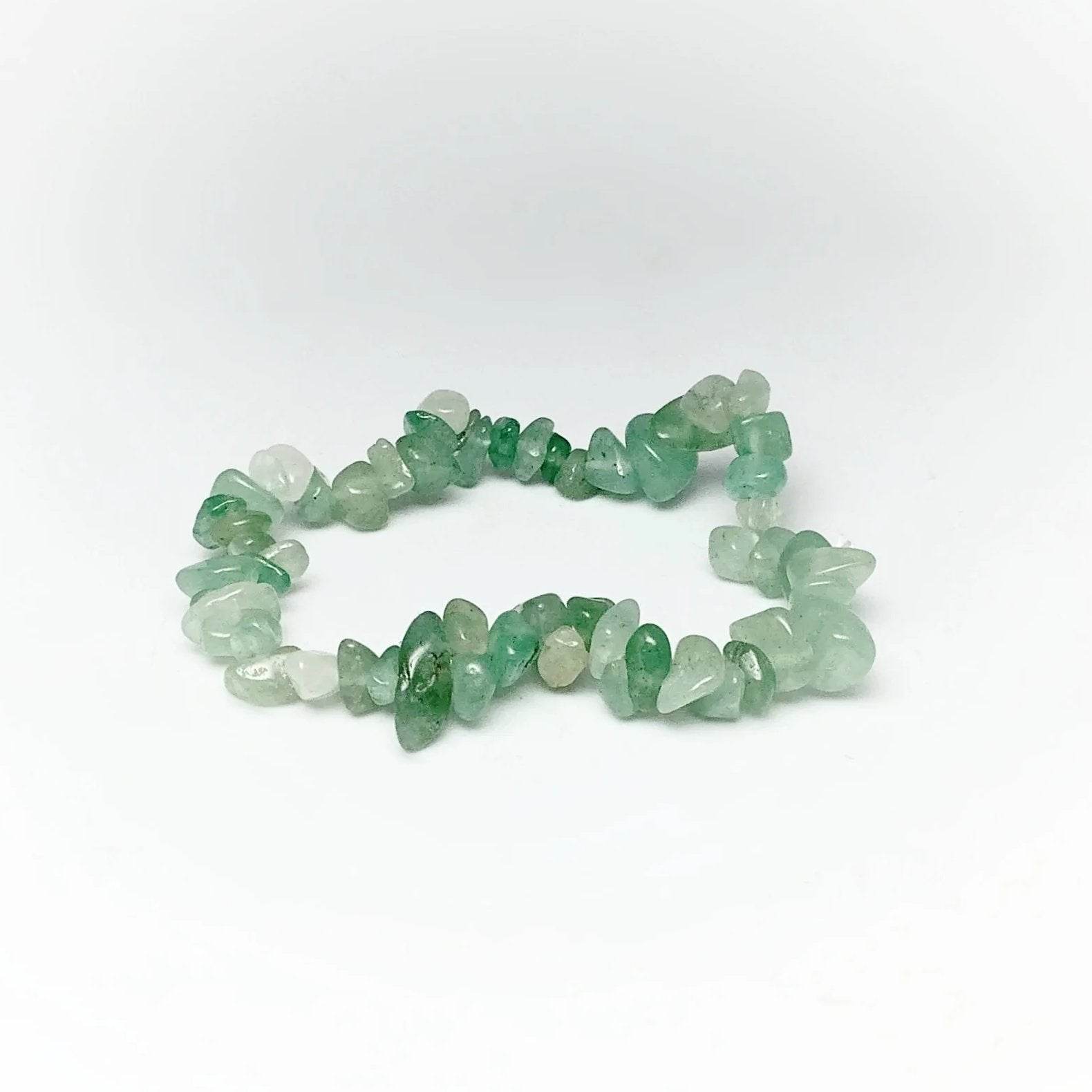 Green Aventurine Chip Beaded Bracelet - Rocks and Gems Canada