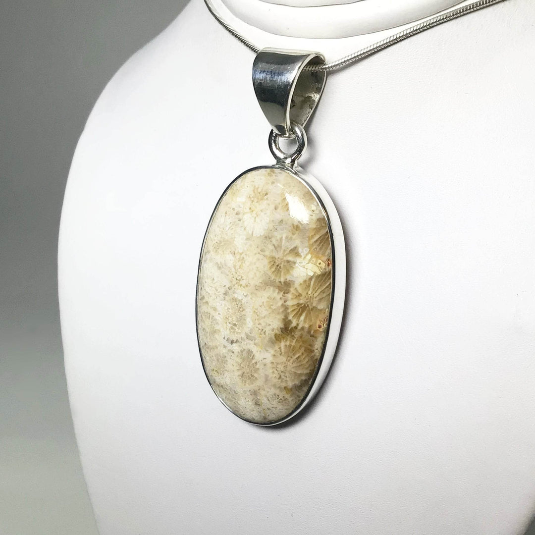 Fossilized Coral Pendant - Rocks and Gems Canada