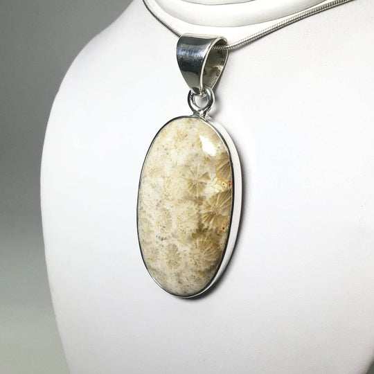 Fossilized Coral Pendant - Rocks and Gems Canada