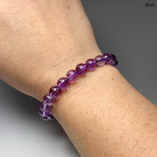 Amethyst Beaded Bracelet - High Quality - Rocks and Gems Canada
