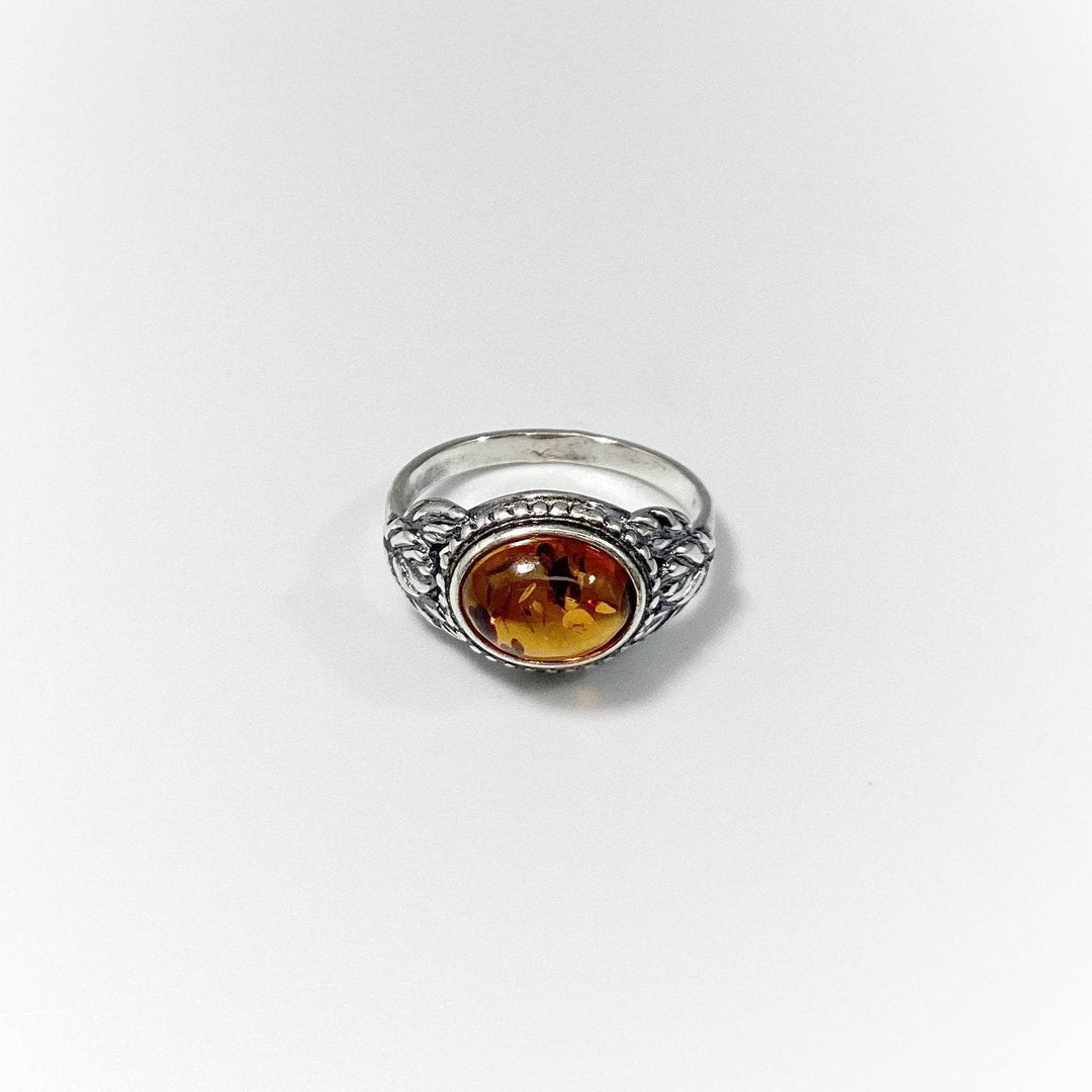 Cognac Amber Ring - Rocks and Gems Canada