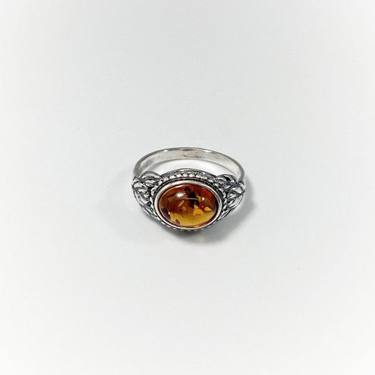 Cognac Amber Ring - Rocks and Gems Canada