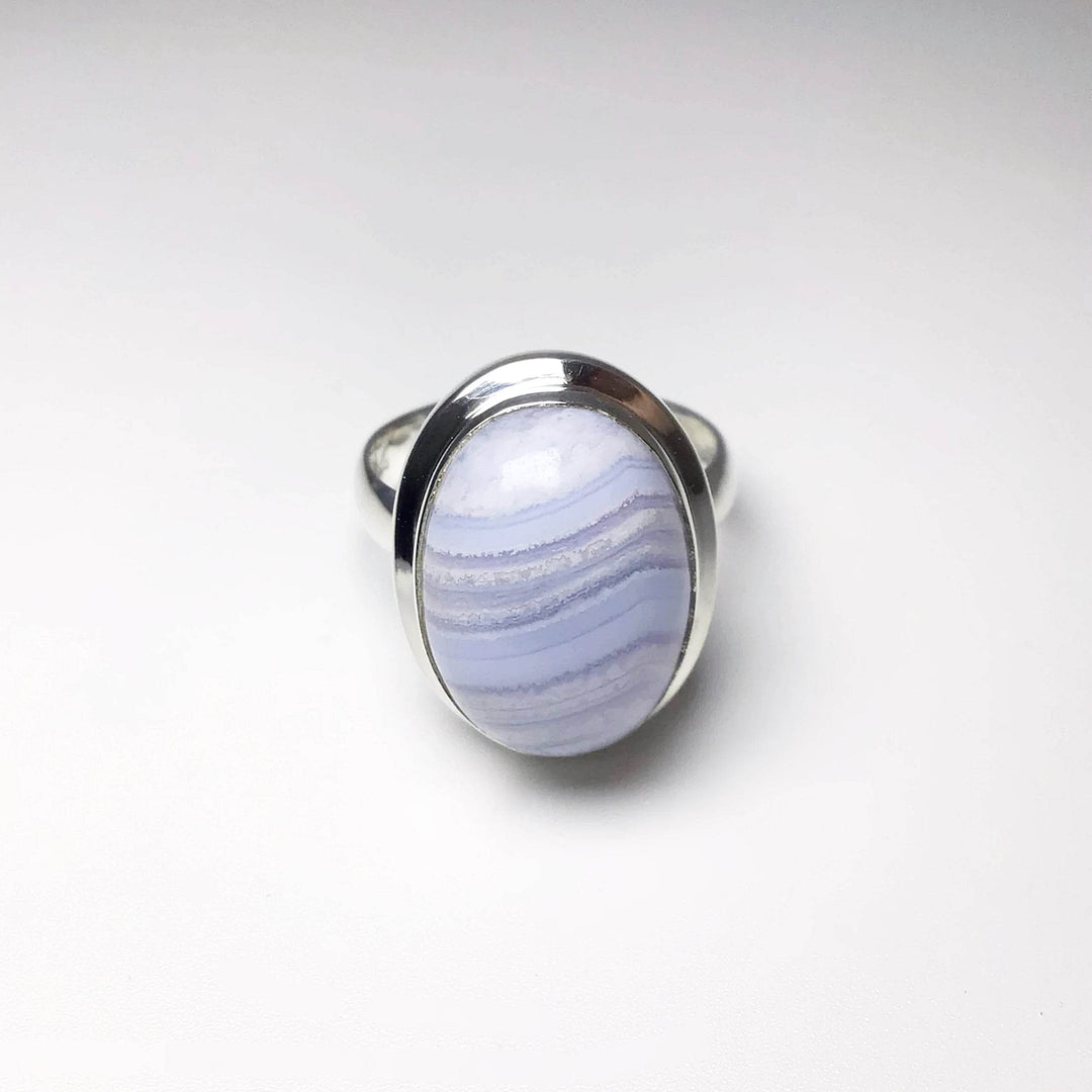 Blue Lace Agate Ring - Rocks and Gems Canada