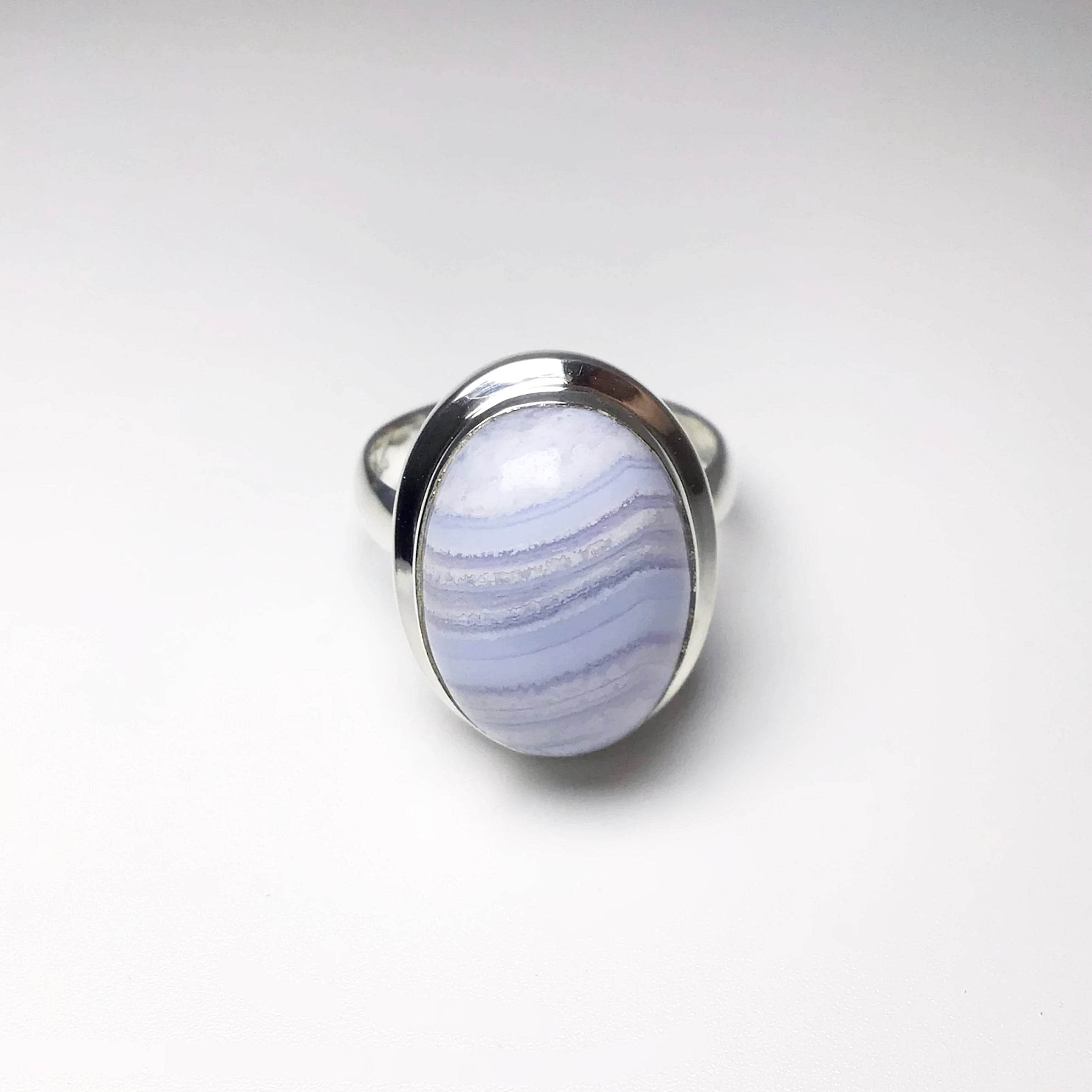 Blue Lace Agate Ring - Rocks and Gems Canada