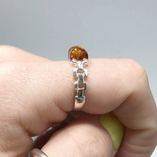 Cognac Amber Ring - Rocks and Gems Canada