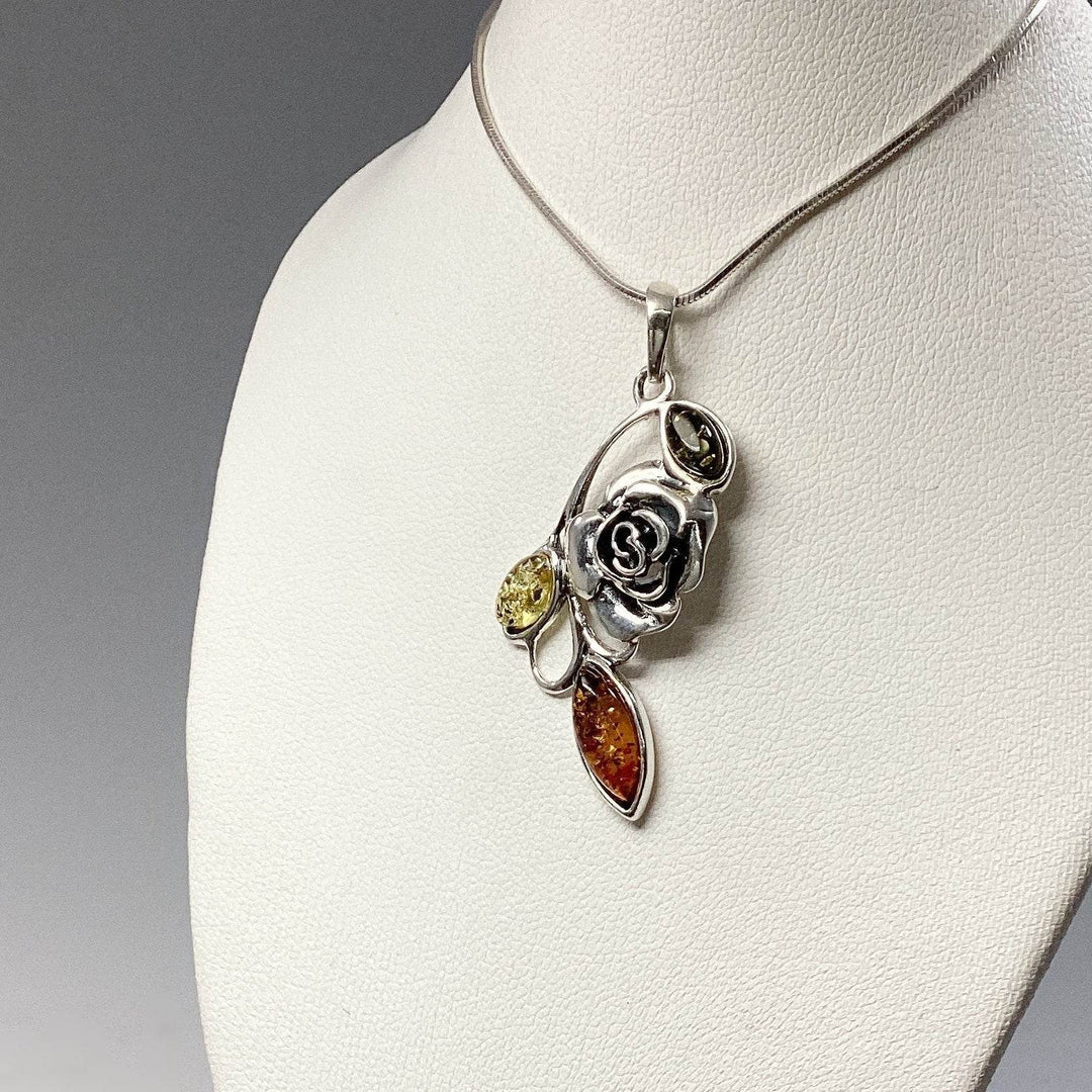 Mixed Amber Pendant - Rocks and Gems Canada