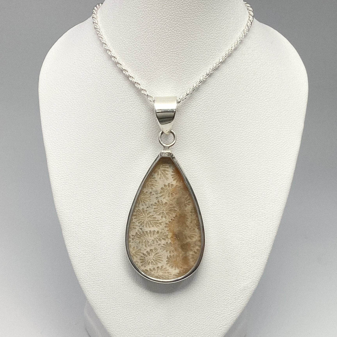 Fossilized Coral Pendant - Rocks and Gems Canada