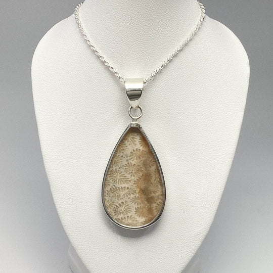 Fossilized Coral Pendant - Rocks and Gems Canada