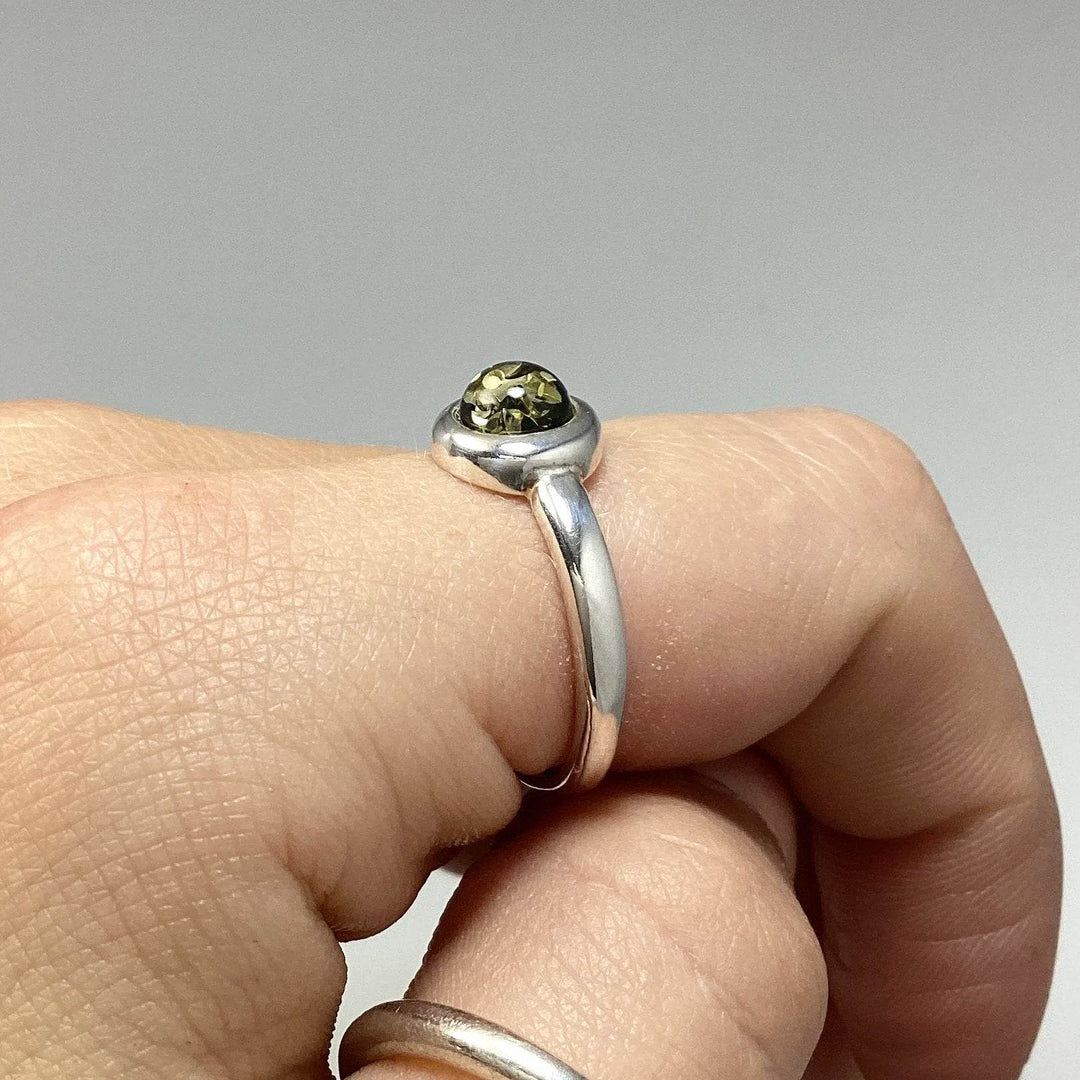 Green Amber Ring - Rocks and Gems Canada
