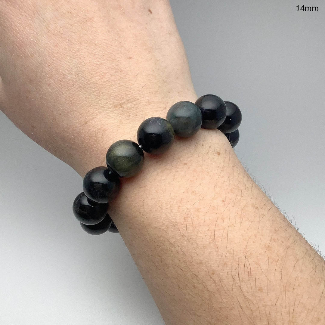 Blue Tiger Eye Beaded Bracelet - Rocks and Gems Canada