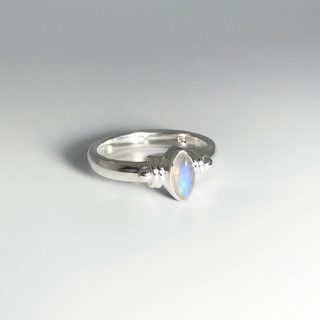 Rainbow Moonstone Ring - Rocks and Gems Canada