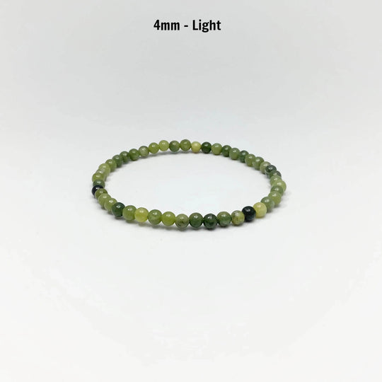 Mixed Green Canadian Jade Beaded Bracelet - Rocks and Gems Canada
