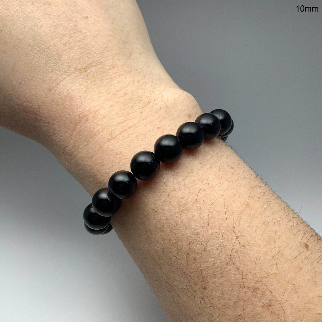 Black Obsidian Beaded Bracelet - Rocks and Gems Canada