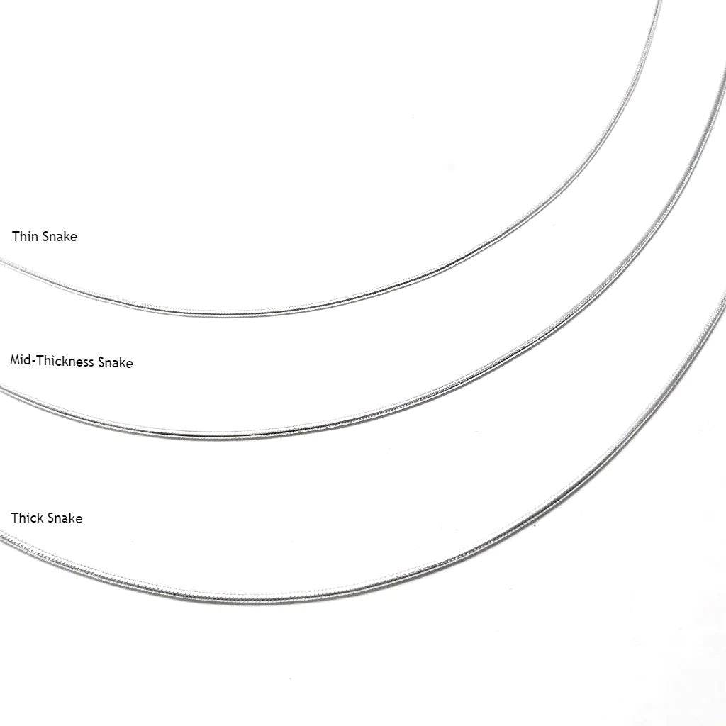 Sterling Silver Chain - Snake Style - Rocks and Gems Canada