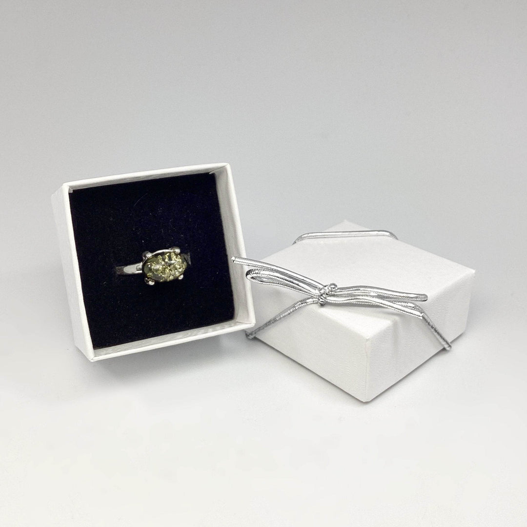 Green Amber Ring - Rocks and Gems Canada