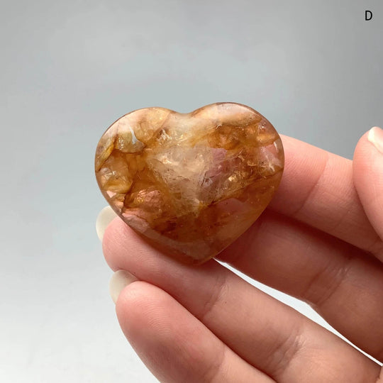 Golden Healing Quartz Heart - Rocks and Gems Canada