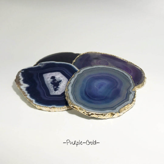Agate Coasters - Set of 4 - Rocks and Gems Canada