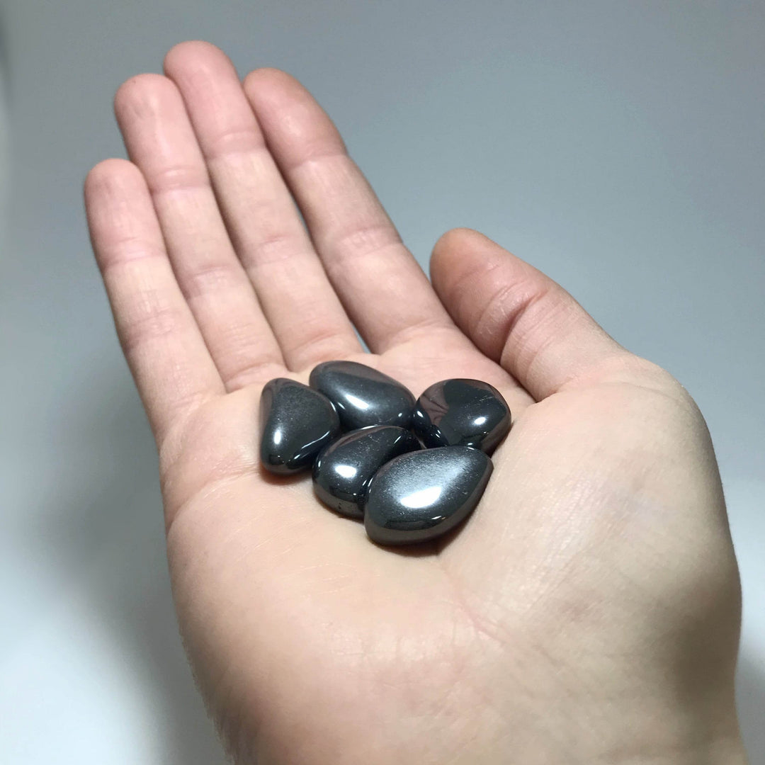 Hematite Small Tumbles Pouch - Rocks and Gems Canada