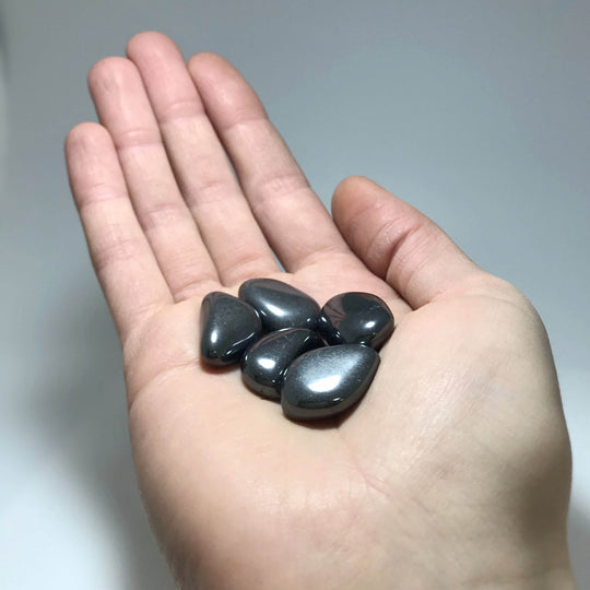 Hematite Small Tumbles Pouch - Rocks and Gems Canada